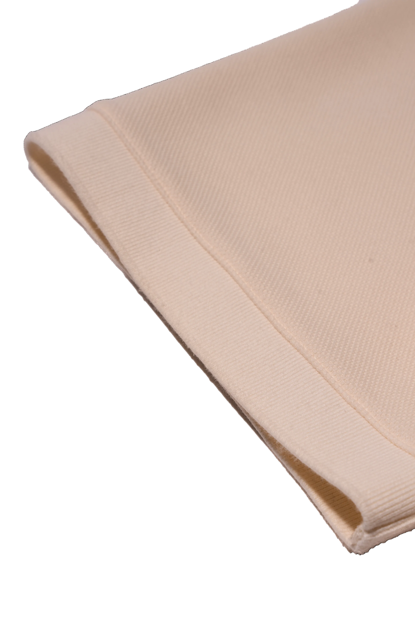 Beige fabric on a white background